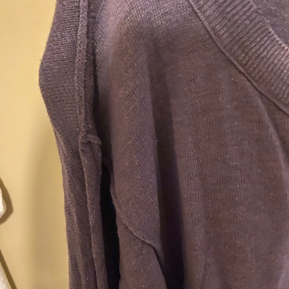 American Eagle Purple Sweater with Exposed Stitching - Picture 4 of 4